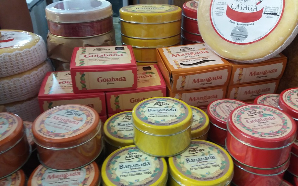 Doces e queijos Ã  venda em estandes de produtores artesanais na Agrishow 2019 â€” Foto: Laura Scarpelini/G1