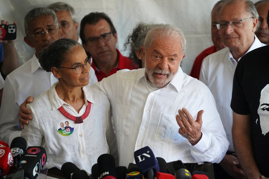 Ex-presidente Lula e ex-ministra Marina Silva