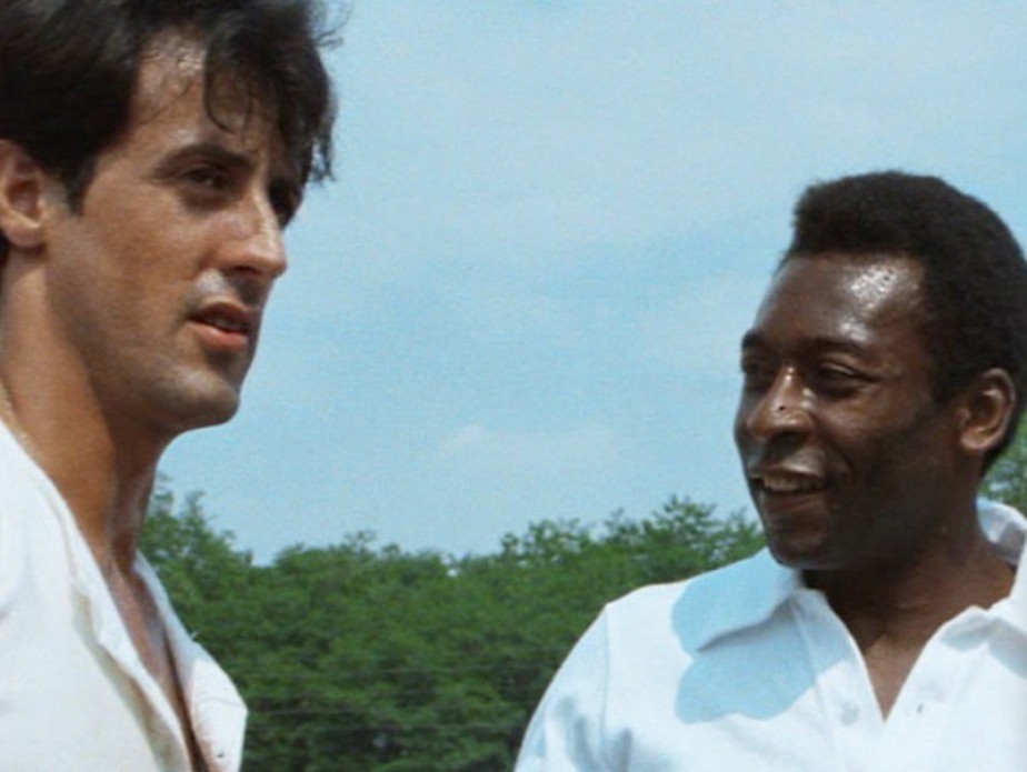 Pelé e Stalonne no filme Fuga para vitória.
