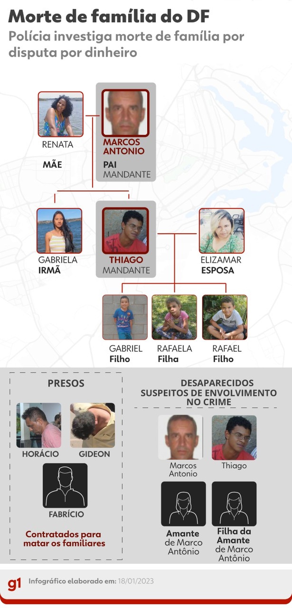 Polícia investiga desaparecimento de pessoas da mesma família no DF — Foto: g1/Reprodução