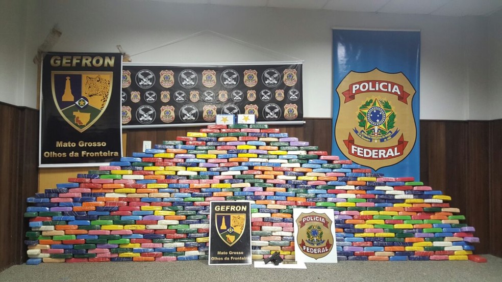Operação apreendeu mais de 500 kg de cocaína Cáceres (Foto: Polícia Federal de Mato Grosso/Gefron-MT)