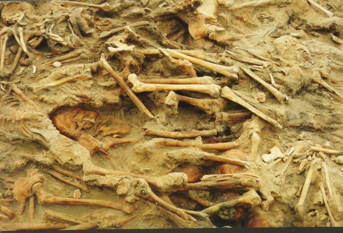 corpos encontrados em Vilnius, em 2002 (Foto: Rimantas Jankauskas - reprodução)