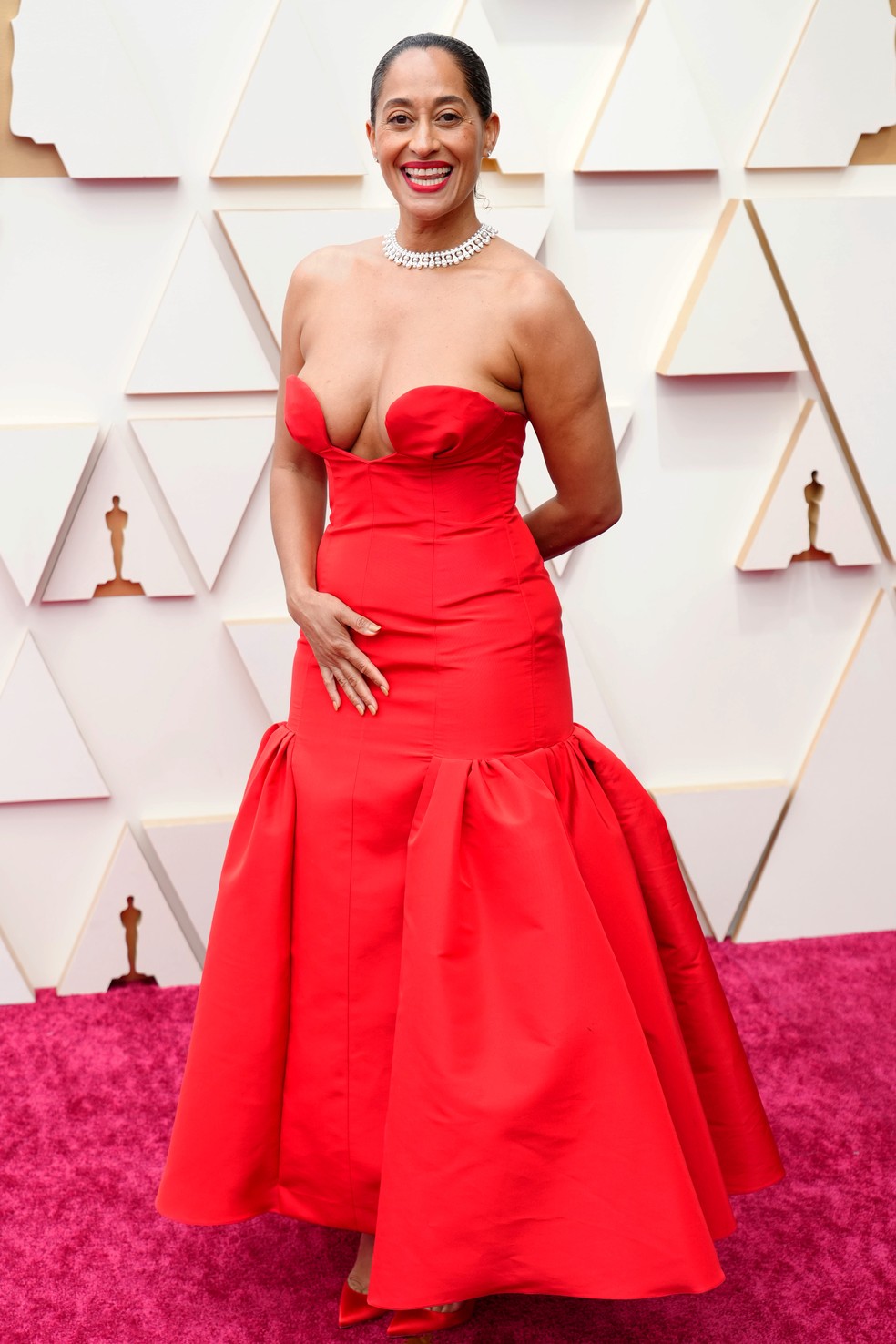Tracee Ellis Ross no Oscar 2022 — Foto: Jeff Kravitz/FilmMagic/ Getty Images