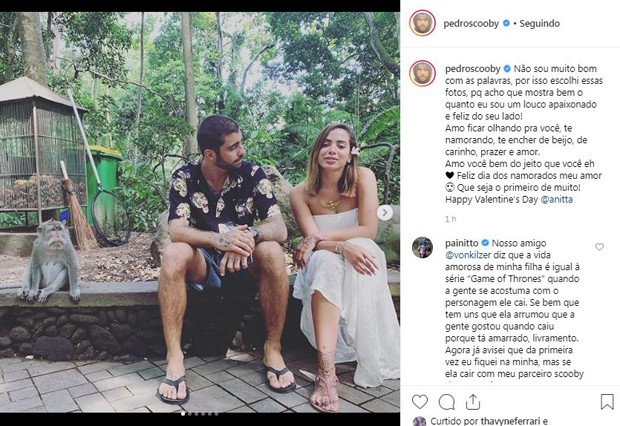 Pedro Scooby se declara para Anitta (Foto: Reprodução / Instagram)