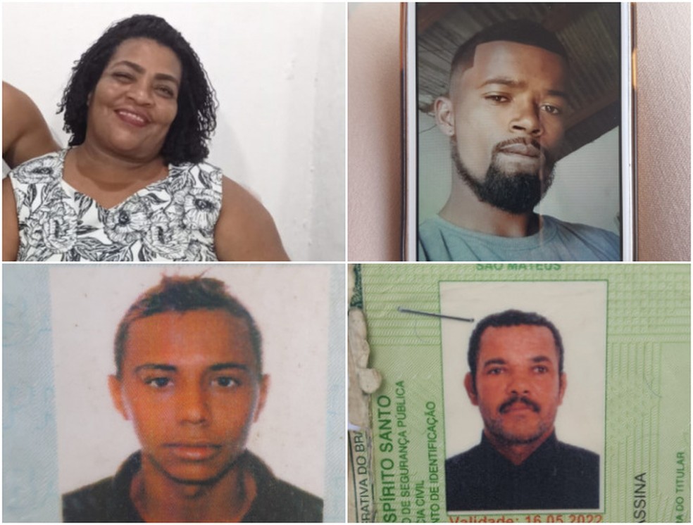 Ione Caires, Deyvison da Conceição, Weverton Nascimento, Manoel Marques, vítimas que morreram no bar — Foto: Reprodução/TV Gazeta