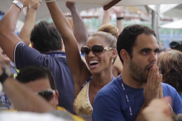 Ana Paula Evangelista na apuração dos desfiles do grupo especial do Rio (Foto: Isac Luz / EGO) Ana Paula Evangelista na apuração dos desfiles do grupo especial do Rio (Foto: Isac Luz / EGO)