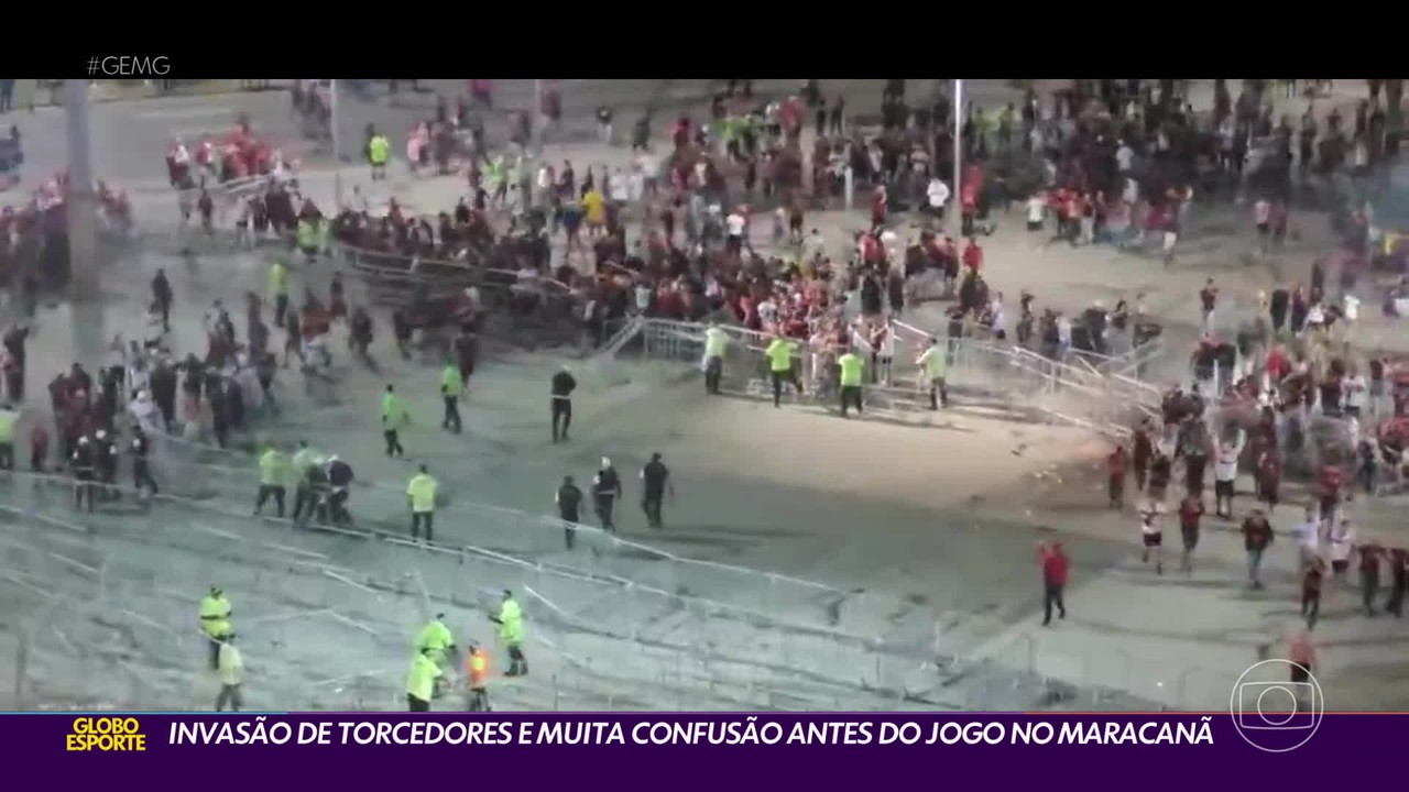 Invas&atilde;o de torcedores e muita confus&atilde;o antes do jogo entre Flamengo e Atl&eacute;tico no Maracan&atilde;