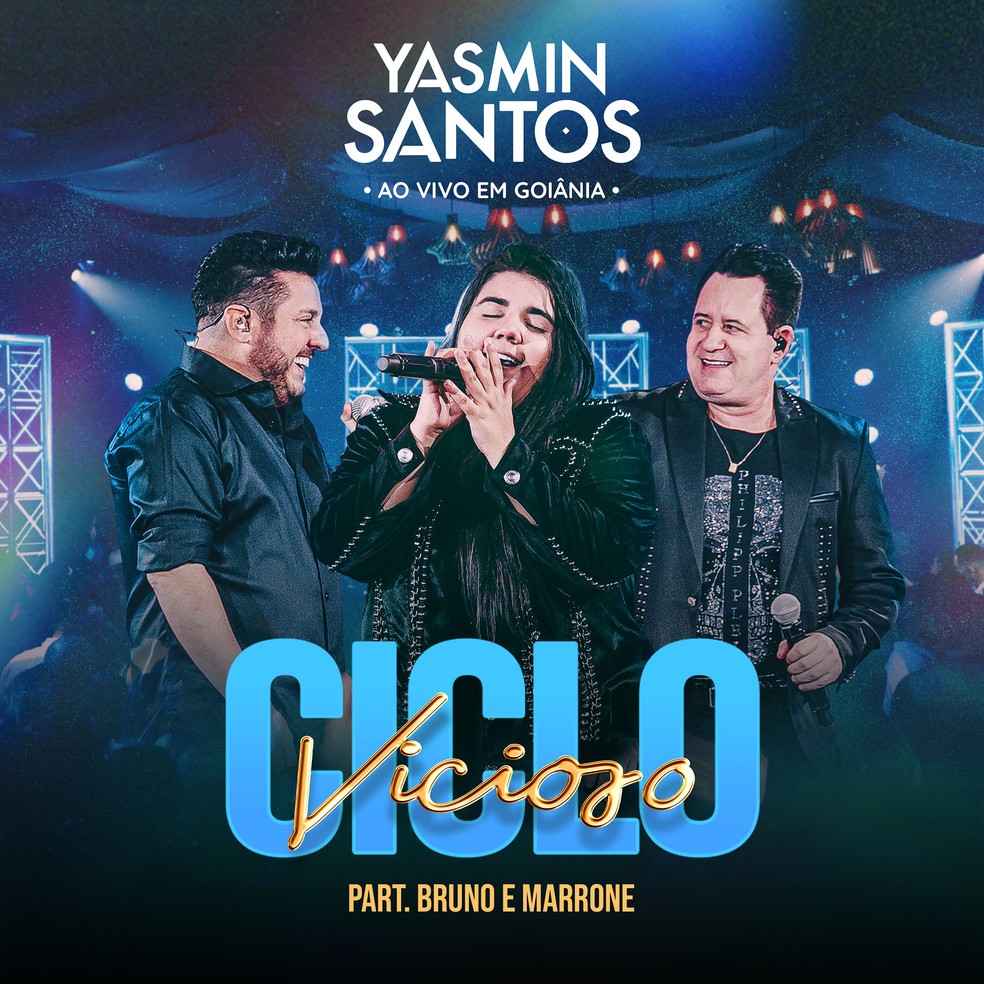 Capa do single 'Ciclo vicioso', de Yasmin Santos com Bruno & Marrone — Foto: Divulgação