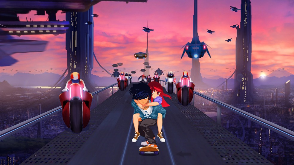 Lost in Harmony é um jogo musical que mistura toques rítmicos e corrida coreográfica — Foto: Reprodução/Steam