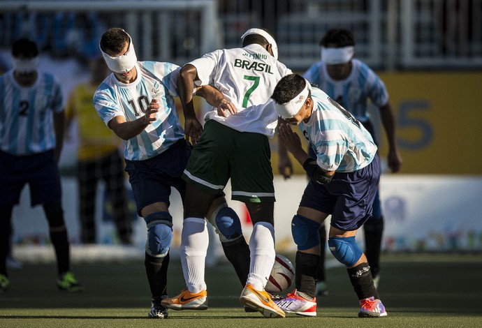 Brasil Argentina futebol de 5 Parapan (Foto: Marcio Rodrigues/MPIX/CPB)