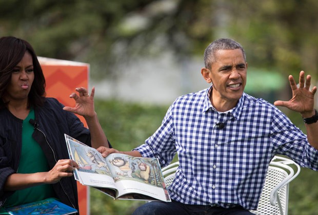 Michelle e Barack Obama interpretam personagens do livro (Foto: Getty Images)