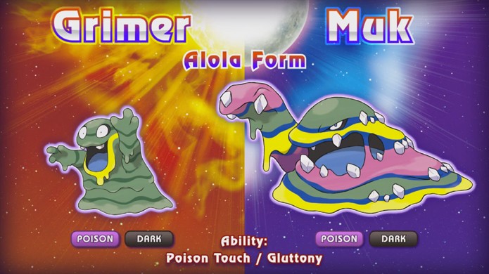 Pokémon Sun & Moon trazem novas formas para os clássicos Grimer e Muk (Foto: Reprodução/YouTube)
