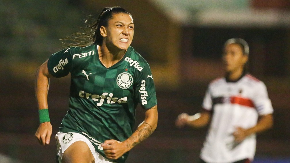 Bia Zaneratto é a artilheira da competição — Foto: Fabio Menotti/Palmeiras