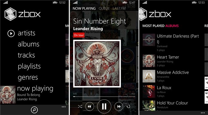 ZBox é um player para Windows Phone com bom desempenho e interface bonita (Foto: Divulgação/Windows Phone Store)