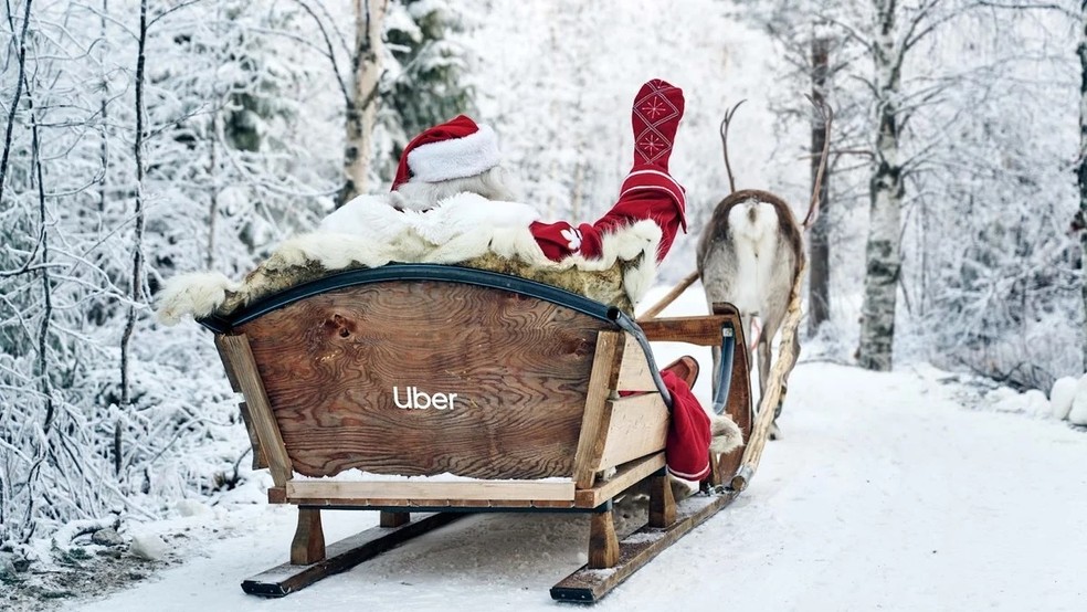O Uber Trenó realizará passeios de duas horas de duração na Lapônia, norte da Finlândia — Foto: Divulgação