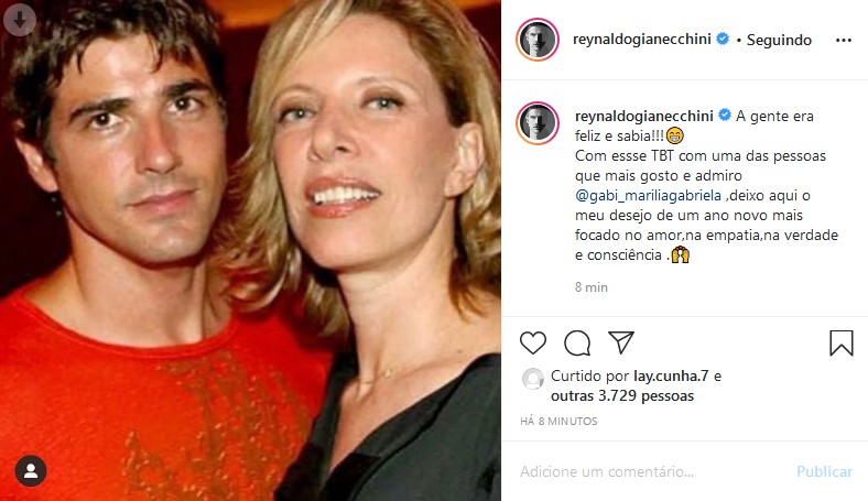 Reynaldo Gianecchini e Marília Gabriela  (Foto: Reprodução/Instagram)
