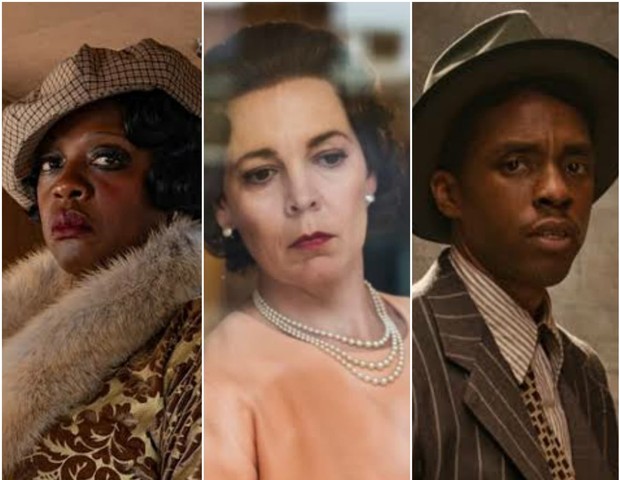 Os indicados ao Globo de Ouro de 2021: Viola Davis, Olivia Colman e Chadwick Boseman (Foto: Divulgação)
