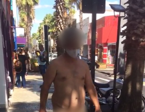 Homem Caminha Nu E Com Mascara No Centro De Votuporanga Veja O Video Sao Jose Do Rio Preto E Aracatuba G1