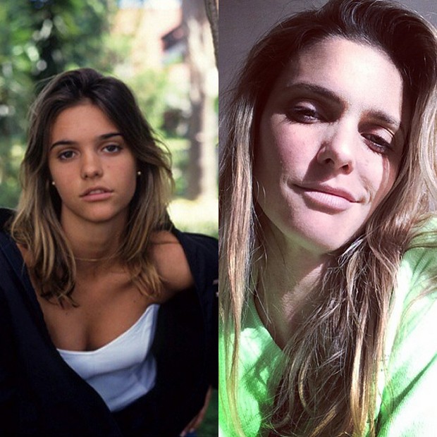 Fernanda Lima aos 15 e agora, aos 34 (Foto: Reprodução/Instagram)