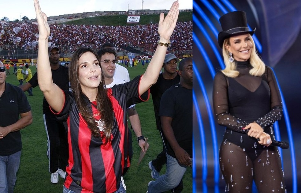 Ivete Sangalo torce para o Vitória — Foto: Manu Dias/Maurício Fidalgo/Globo