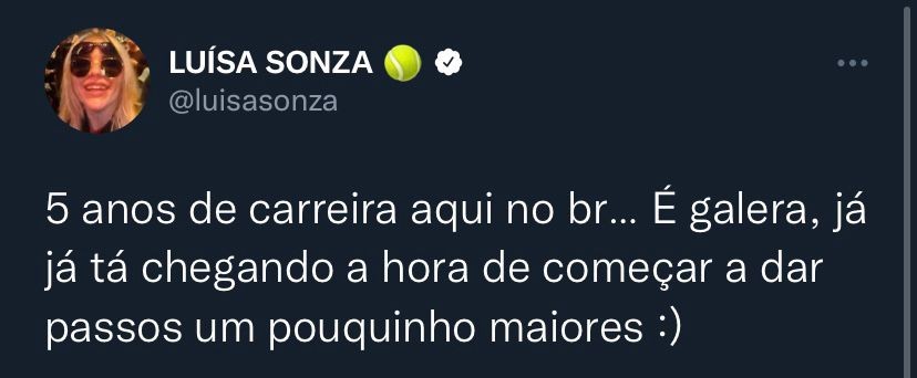 Tweet de Luísa Sonza sobre carreira internacional (Foto: Reprodução Twitter)