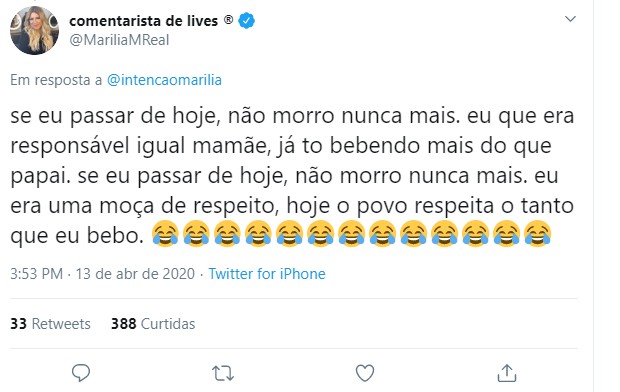 Marília Mendonça no Twitter (Foto: Reprodução/Twitter)