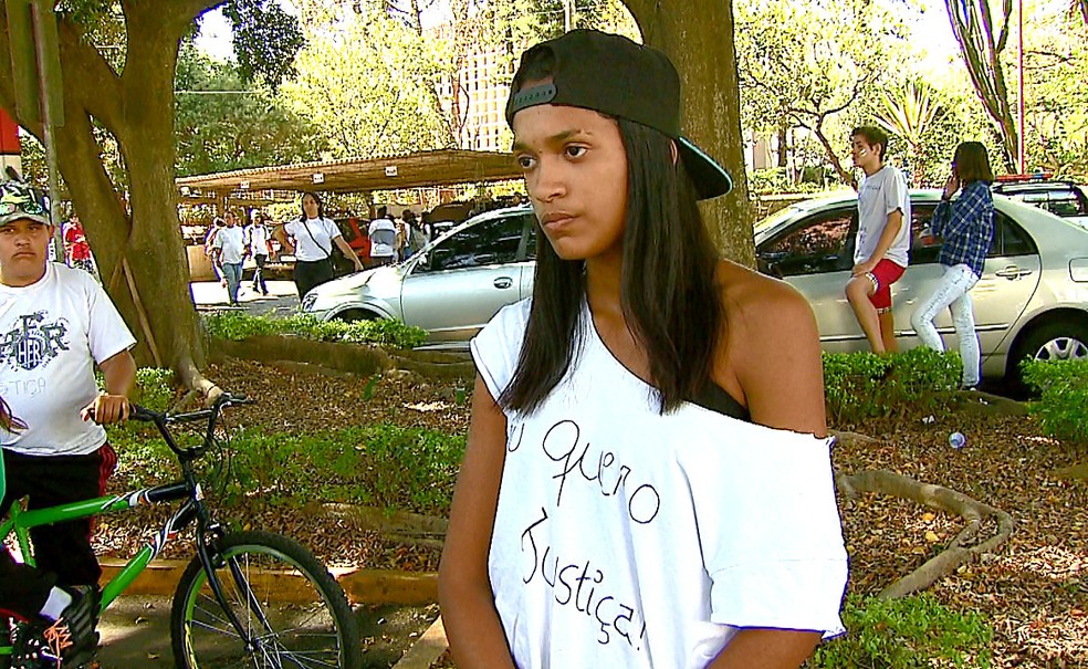 Nathália Monique estava com estudante na hora da agressão (Foto: Ely Venâncio/EPTV)