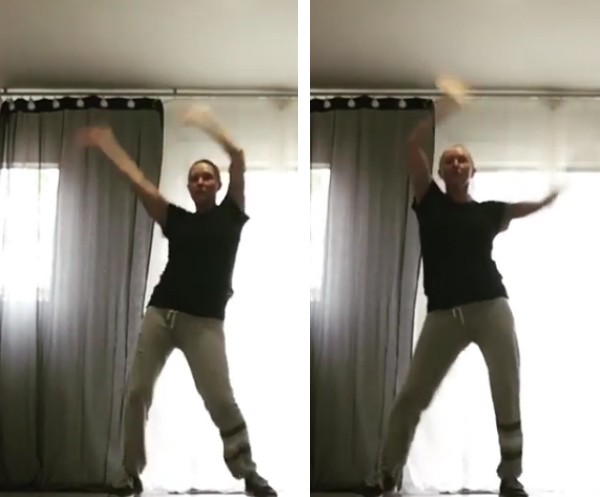 A atriz Shannen Doherty durante suas aulas de dança (Foto: Instagram)