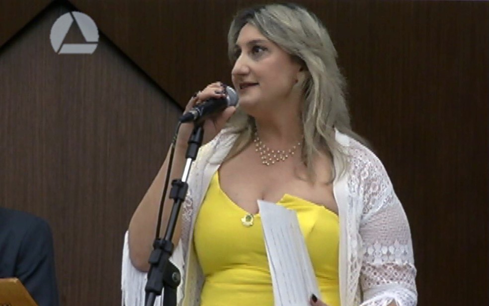 Rita Del Biano (PRTB), candidata ao governo de Minas Gerais (Foto: Assembleia Legislativa de Minas Gerais/Reprodução)