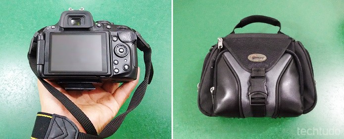 A alça e uma bolsa para transportar sua câmera são fundamentais para assegurar a integridade do equipamento (Foto: Adriano Hamaguchi/TechTudo)