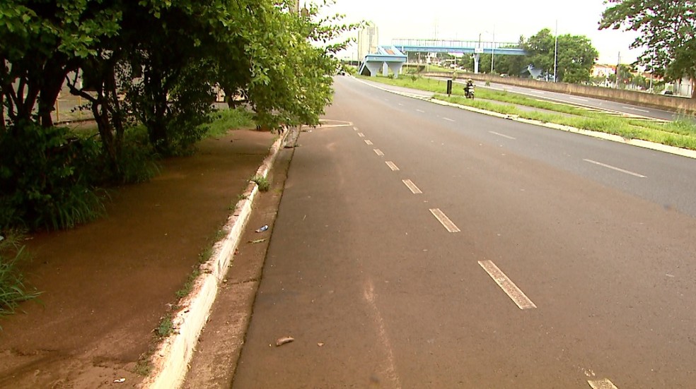 Suposto atropelamento ocorreu na marginal da Avenida Castelo Branco em Ribeirão Preto (Foto: Reprodução/EPTV)