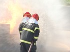 Bombeiros participam de curso de combate a incêndio em Uberaba