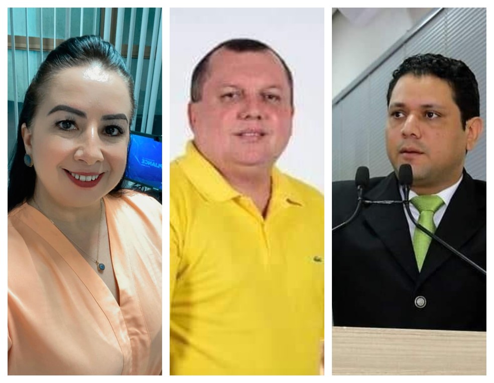 Elzinha Mendonça, James do Lacen e João Marcos Luz devem assumir cadeiras deixadas por vereadores eleitos na Aleac — Foto: Arquivo pessoal 