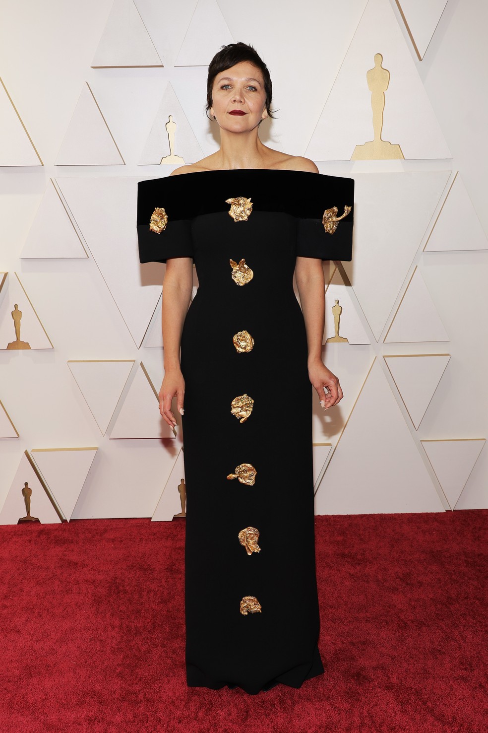 Maggie Gyllenhaal no Oscar 2022 — Foto: Mike Coppola/Getty Images