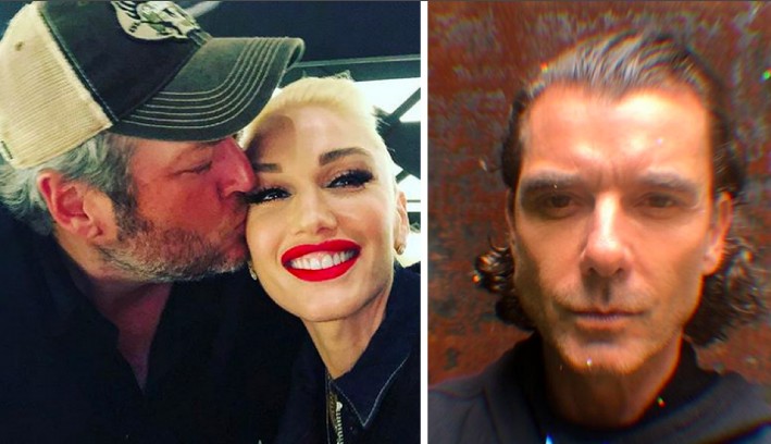 Blake Shelton e Gwen Stefani e o ex-marido da artista, o também músico Gavin Rossdale (Foto: Instagram)