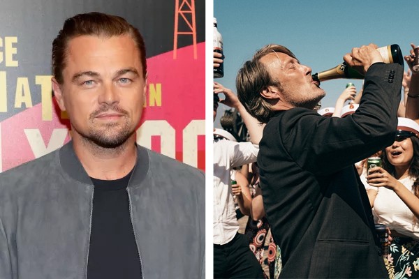 Produtora de Leonardo DiCaprio (à esq.) fará remake americano do filme dinamarquês Druk - Mais uma Rodada' (à dir.) (Foto: Getty Images ; divulgação)