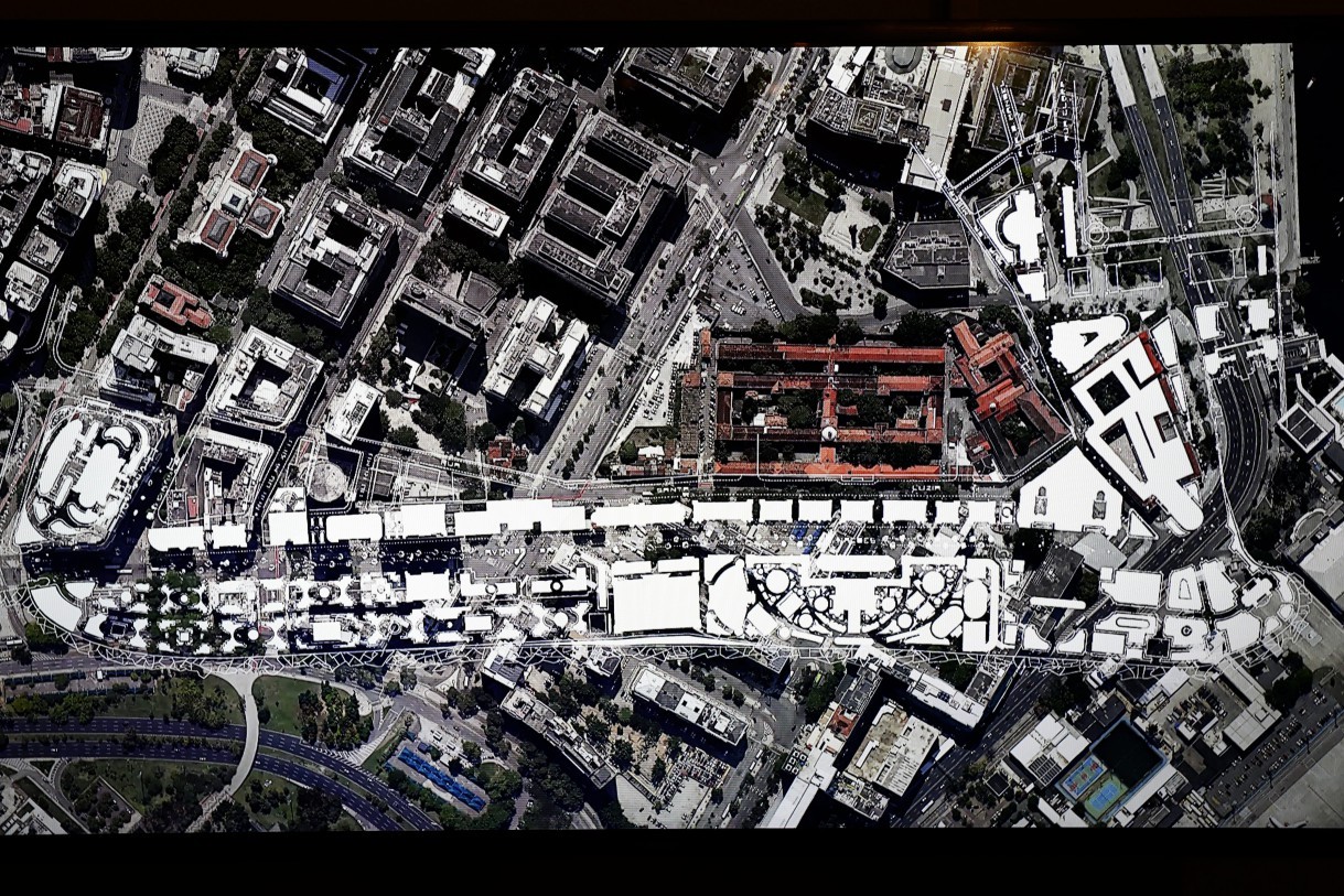 Mapa de onde ficava a Avenida das Nações, local da exposição — Foto: Custodio Coimbra