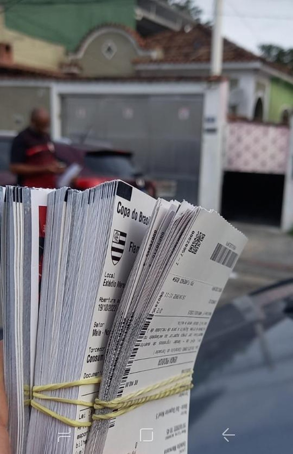 Ingressos falsos para partida entre Flamengo x Corinthians &mdash; Foto: Reprodu&ccedil;&atilde;o