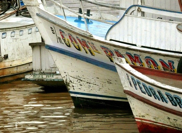 As tradicionais embarcações da região (Foto: Divulgação / Projeto Letras que Flutuam)