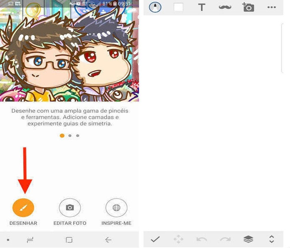 Aplicativo De Desenhar E Pintar Saiba Como Usar O App Rascunho Gratis Editores Techtudo