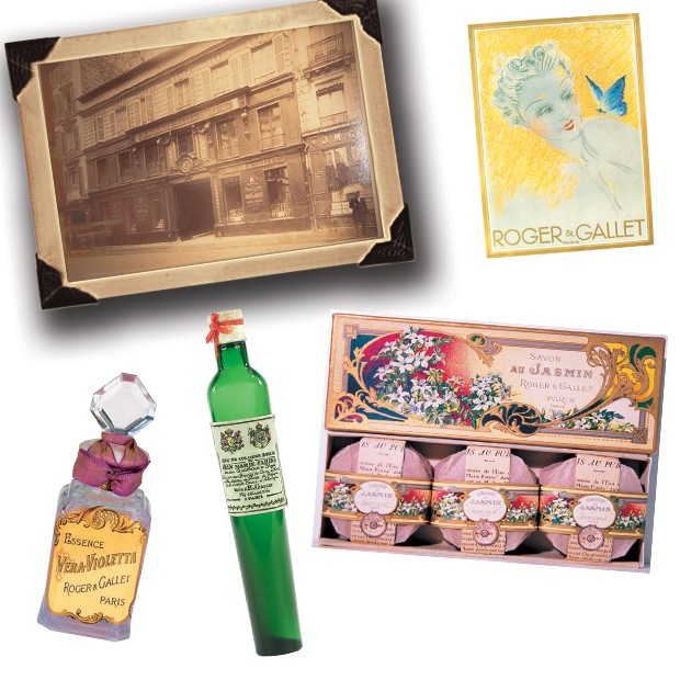 Aprimeira loja de Paris; publicidade de 1927 e produtos clássicos como a colôniaRoyale e o sabonete de jasmim (Foto: Divulgação)