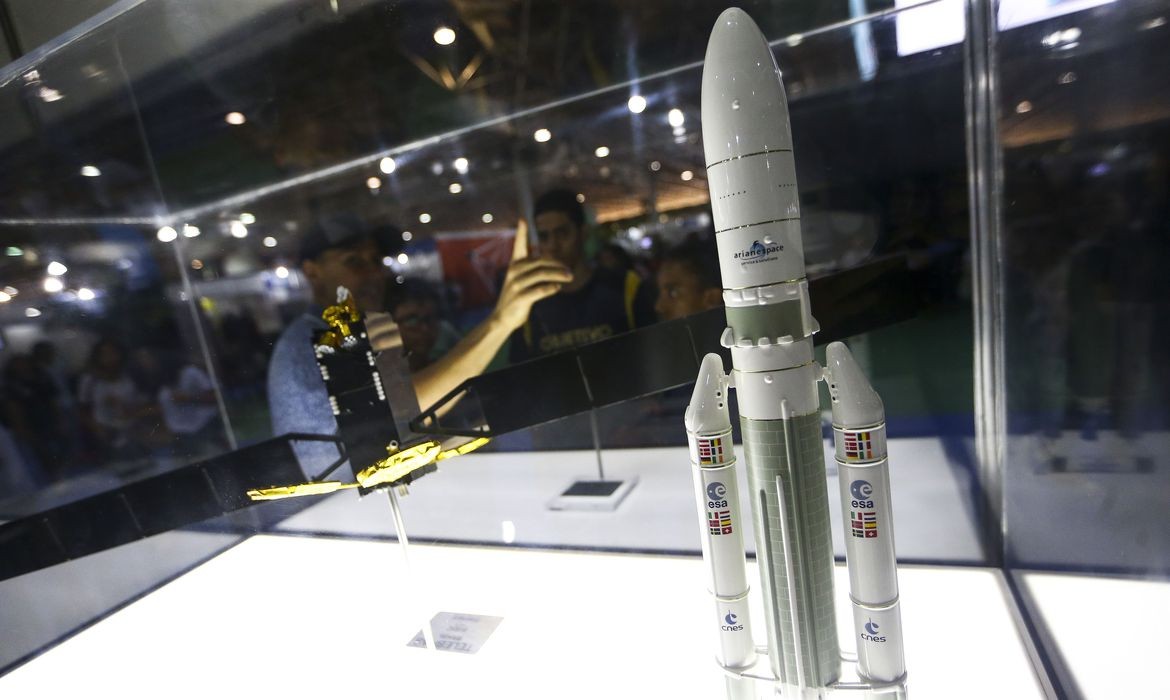 inovação, foguete,modelo, exploração espacial (Foto: Marcelo Camargo/Agência Brasil)