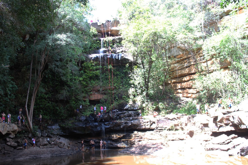 Cachoeira do Salto Liso em Pedro II, no Piauí, é uma das atrações turísticas da cidade — Foto: Pedro Santiago/G1