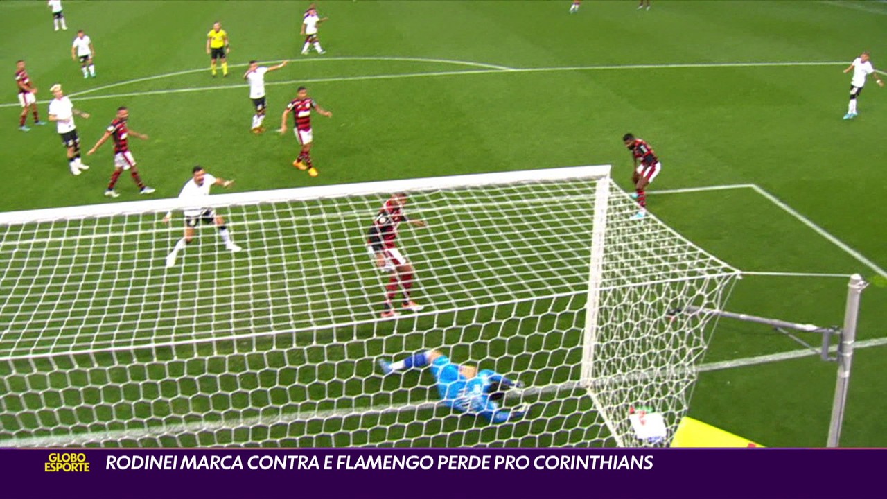 Rodinei marca contra e Flamengo perde pro Corinthians pelo Brasileir&atilde;o
