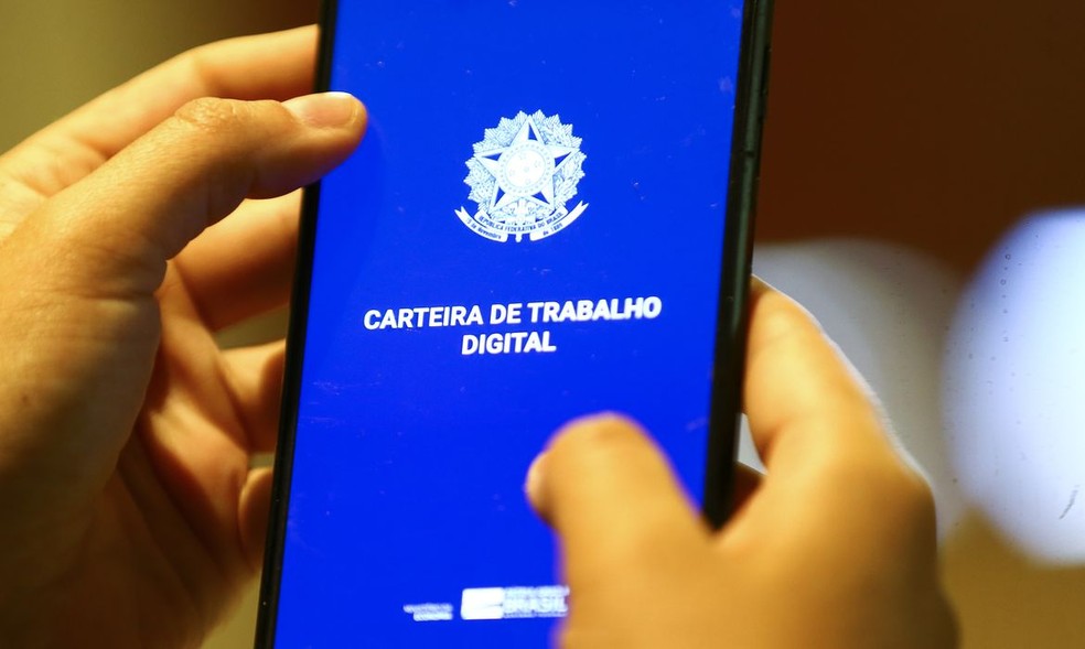 A carteira de trabalho digital pode ser utilizada no lugar do documento impresso — Foto: Marcelo Camargo/Agência Brasil