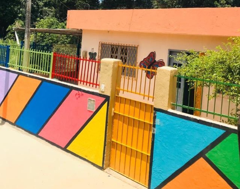 Centro Educacional Miriam Imelda fica em Dois Unidos, na Zona Norte do Recife — Foto: Reprodução/WhatsApp