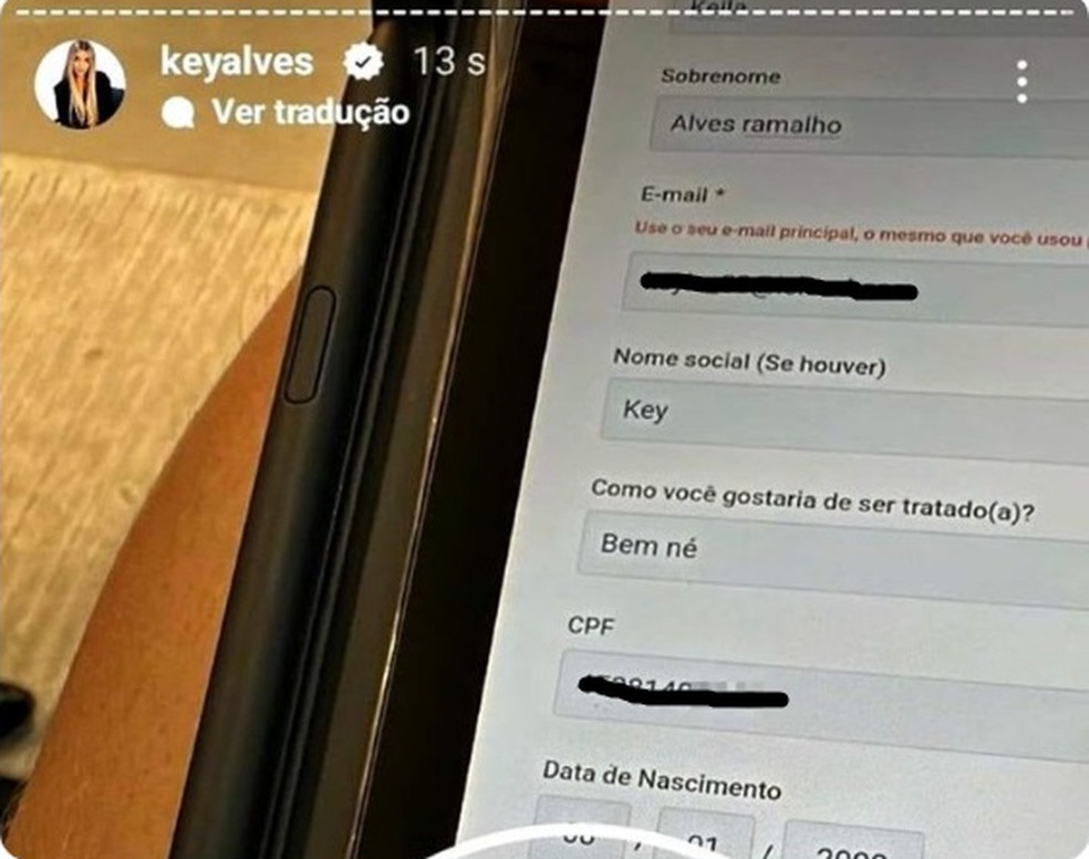 Key Alves virou piada nas redes sociais — Foto: Reprodução
