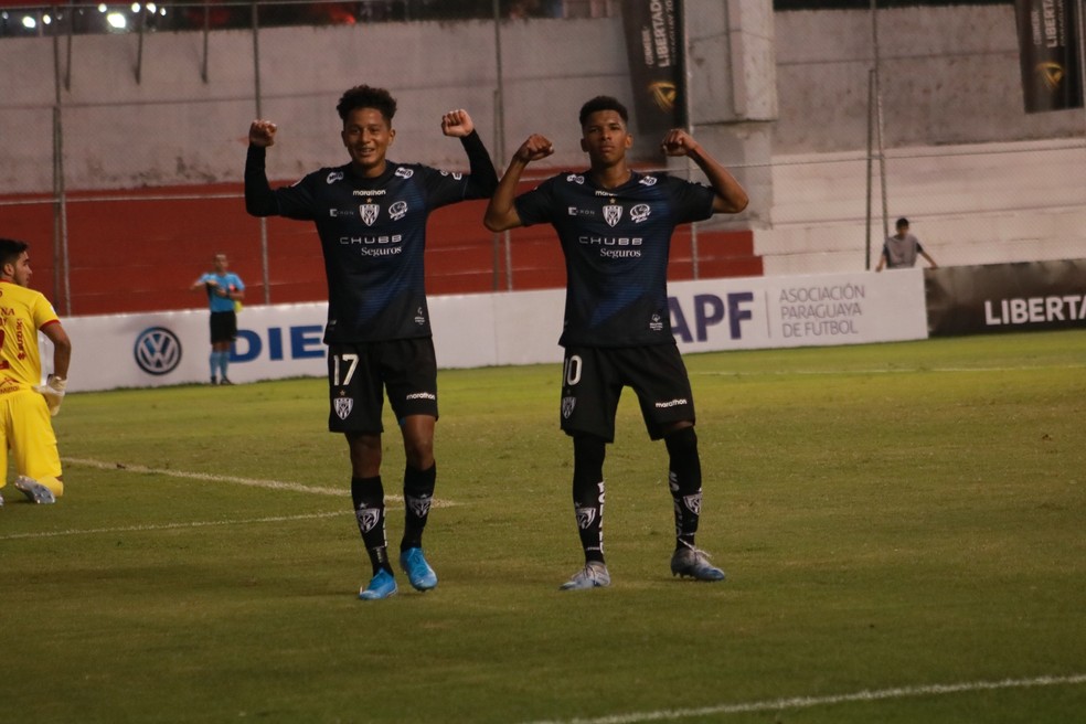 Jogadores do Del Valle comemoram gol na vitória sobre 5 a 0 — Foto: Reprodução/LibertadoresSub20