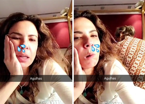 Luciana Gimenez faz tratamento estético dolorido em seu aniversário (Foto: Reprodução/Snapchat)