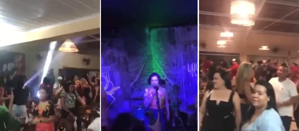 Vigilância flagra festas lotadas em bares no fim de semana em Teresina — Foto: Reprodução/TV Clube